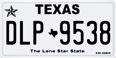TX license plate DLP9538