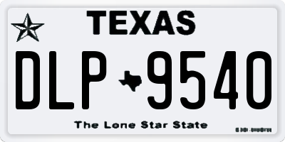 TX license plate DLP9540