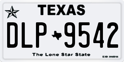 TX license plate DLP9542