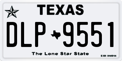TX license plate DLP9551