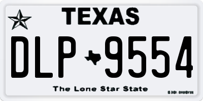 TX license plate DLP9554