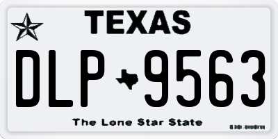TX license plate DLP9563