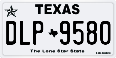 TX license plate DLP9580