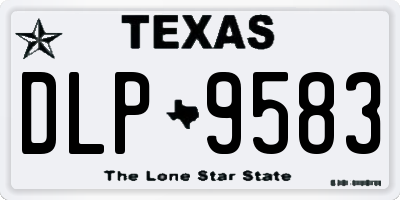 TX license plate DLP9583