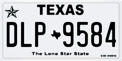 TX license plate DLP9584