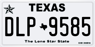 TX license plate DLP9585