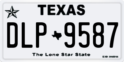 TX license plate DLP9587