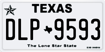 TX license plate DLP9593