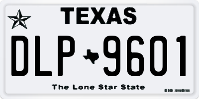 TX license plate DLP9601
