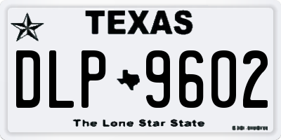 TX license plate DLP9602