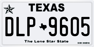 TX license plate DLP9605