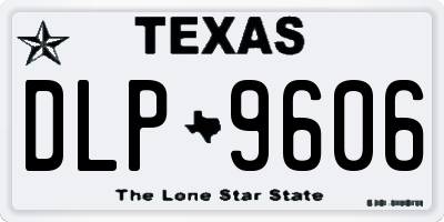 TX license plate DLP9606