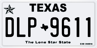 TX license plate DLP9611
