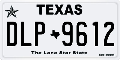 TX license plate DLP9612