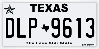 TX license plate DLP9613
