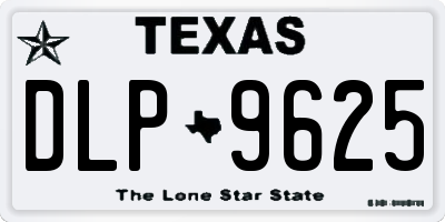 TX license plate DLP9625