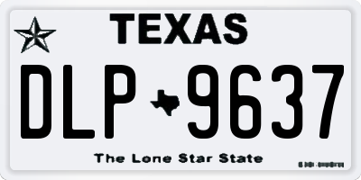 TX license plate DLP9637