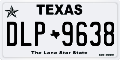 TX license plate DLP9638