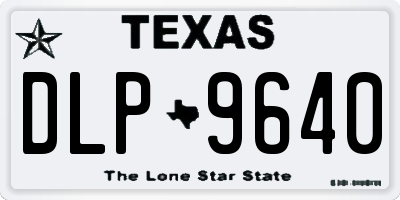 TX license plate DLP9640