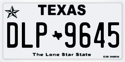 TX license plate DLP9645