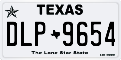 TX license plate DLP9654