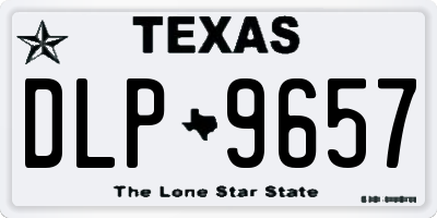 TX license plate DLP9657
