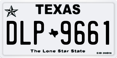 TX license plate DLP9661