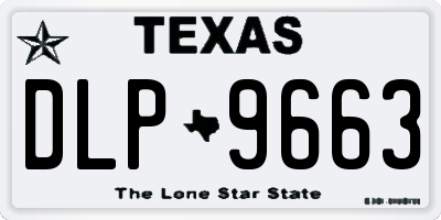 TX license plate DLP9663