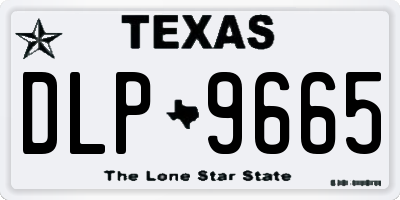 TX license plate DLP9665