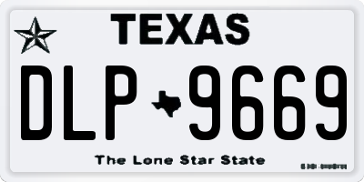 TX license plate DLP9669