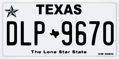 TX license plate DLP9670