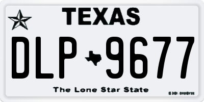 TX license plate DLP9677