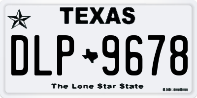 TX license plate DLP9678
