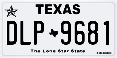 TX license plate DLP9681