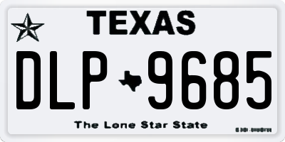 TX license plate DLP9685