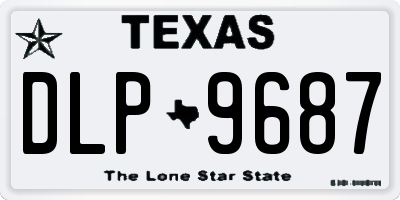 TX license plate DLP9687
