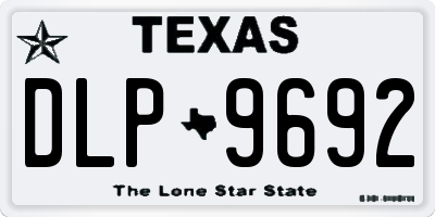 TX license plate DLP9692