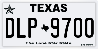 TX license plate DLP9700