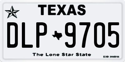 TX license plate DLP9705
