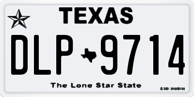 TX license plate DLP9714