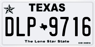 TX license plate DLP9716