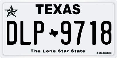 TX license plate DLP9718