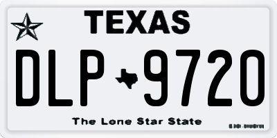 TX license plate DLP9720