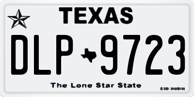 TX license plate DLP9723