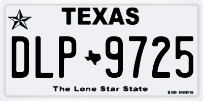 TX license plate DLP9725