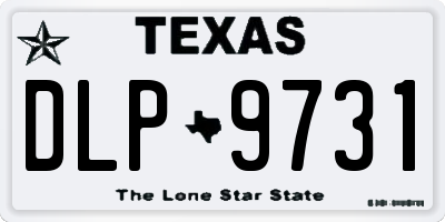 TX license plate DLP9731