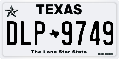TX license plate DLP9749