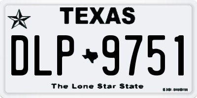 TX license plate DLP9751