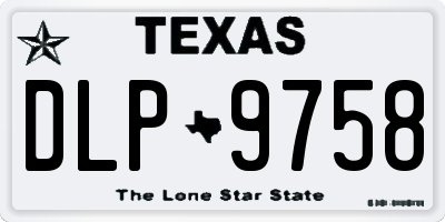 TX license plate DLP9758