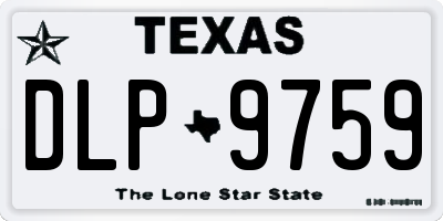 TX license plate DLP9759